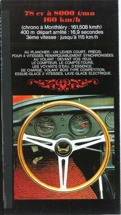 Honda S800 Brochure Page 5